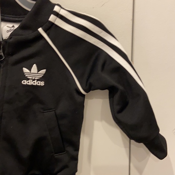 Like New! adidas Black & White Warm Up Suit - Picture 4 of 9